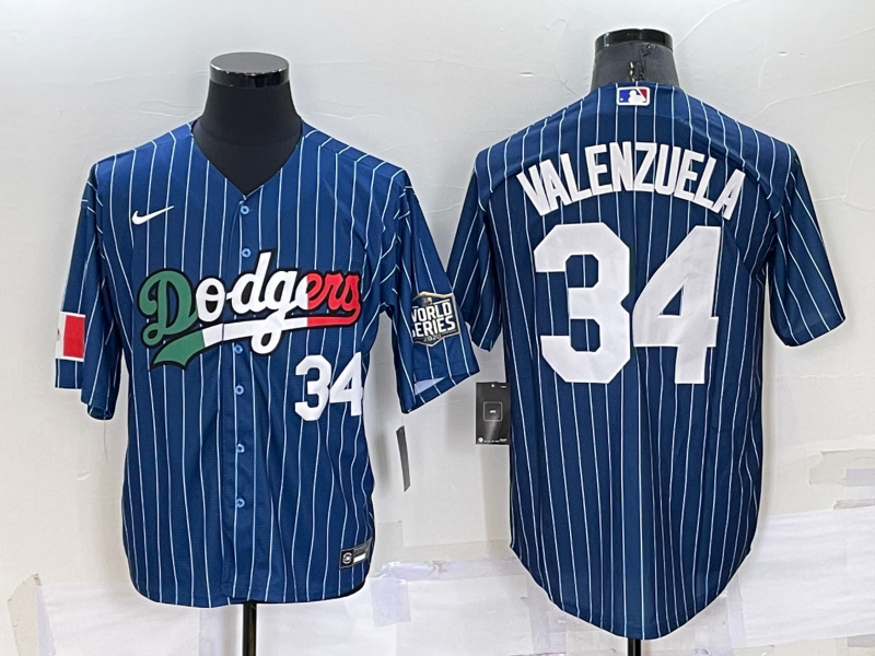 Men's Los Angeles Dodgers #34 Toro Valenzuela Navy Mexico World Series Cool Base Stitched Baseball Jersey Men's Los Angeles Dodgers #34 Toro Valenzuela Navy Mexico World Series Cool Base Stitched Baseball Jersey